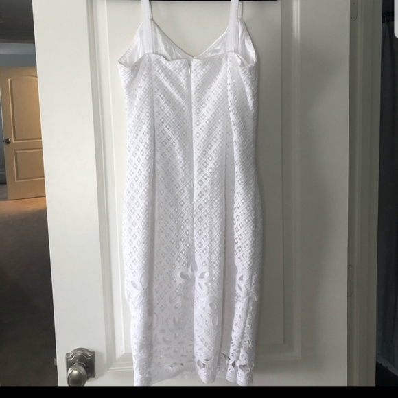 White House Black Market White Eyelet Lace Dress ♥ - Picture 7 of 9